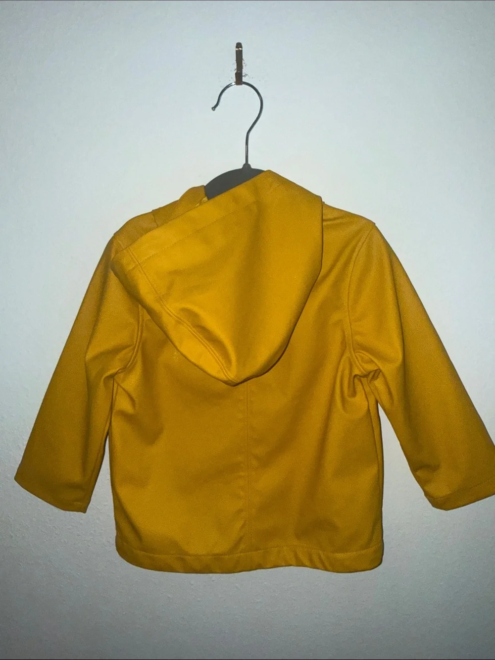 Old Navy Mustard Yellow Hooded Kids Raincoat